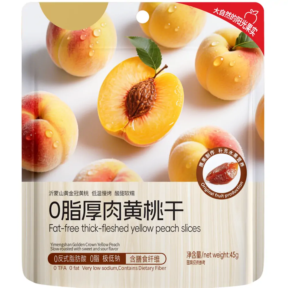 0-fat, thick-fleshed dried yellow peaches 45g